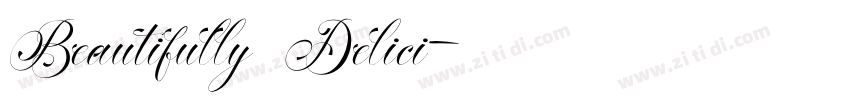 Beautifully Delici字体转换